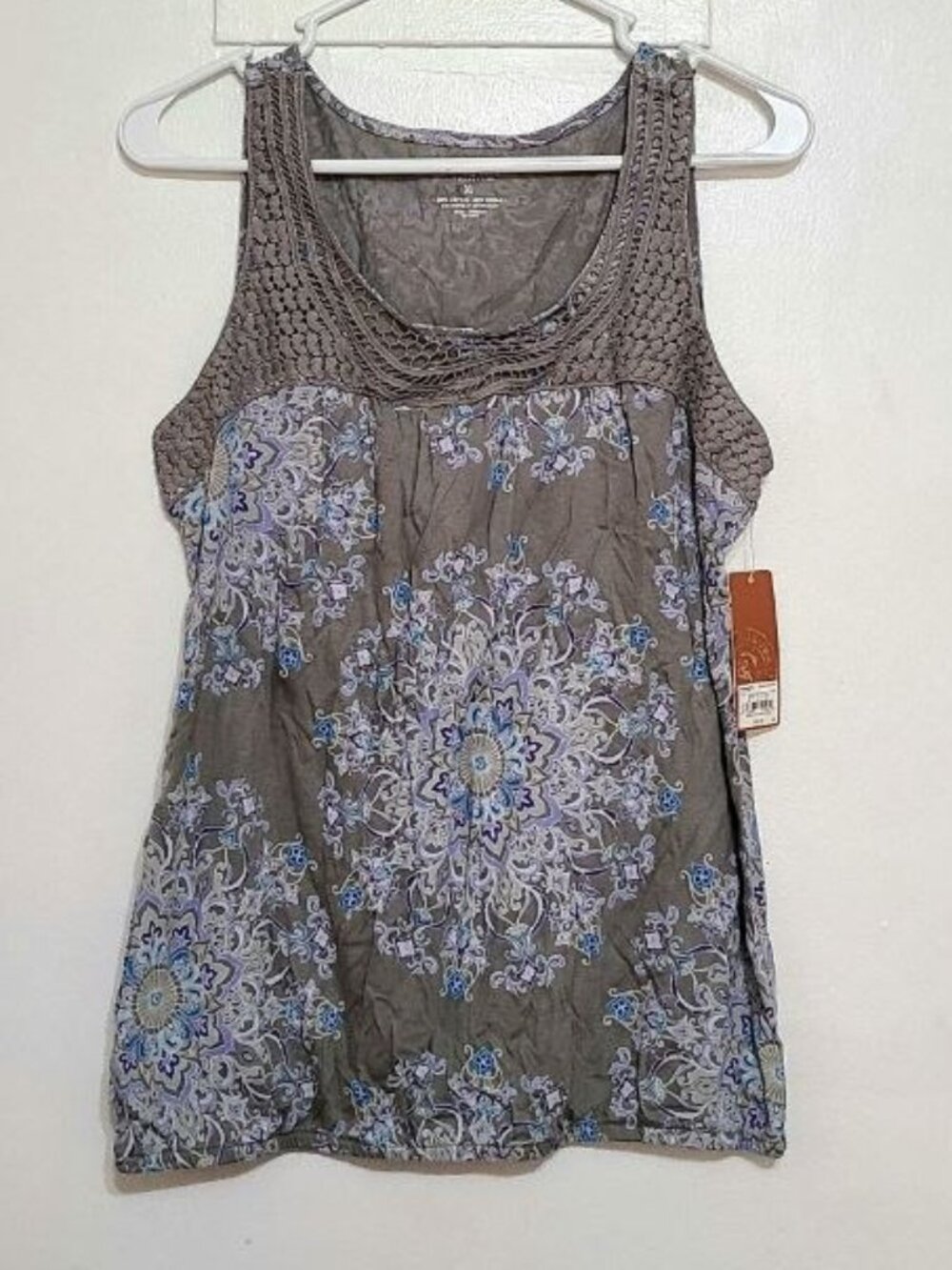 Smocked Floral Sleeveless Top